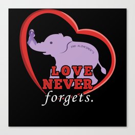 Love End Alzheimer Alzheimer's Awareness Canvas Print