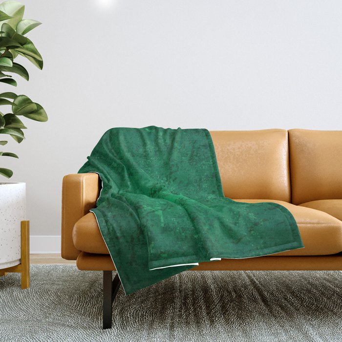 GREEN ECO GRUNGE. Throw Blanket