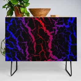 Cracked Space Lava - Blue/Red Credenza