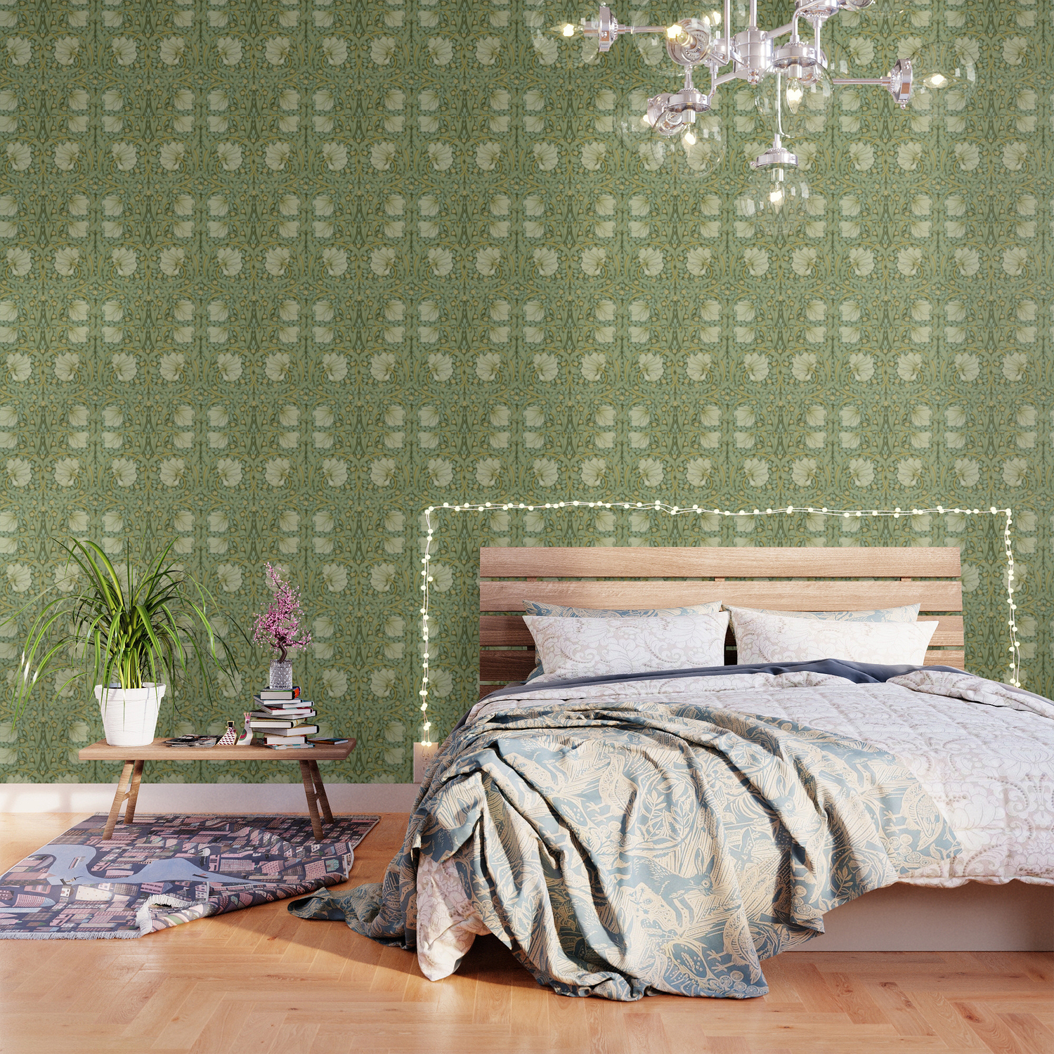 William Morris Pimpernel 1 Wallpaper By Alexandra Arts Society6
