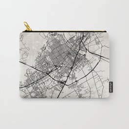USA, Waco Black & White Town Map - Aesthetic Decor Carry-All Pouch