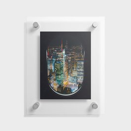 New York City Skyline Night Floating Acrylic Print