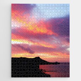 Beautiful Sunset Honolulu, Oahu Hawaii Jigsaw Puzzle