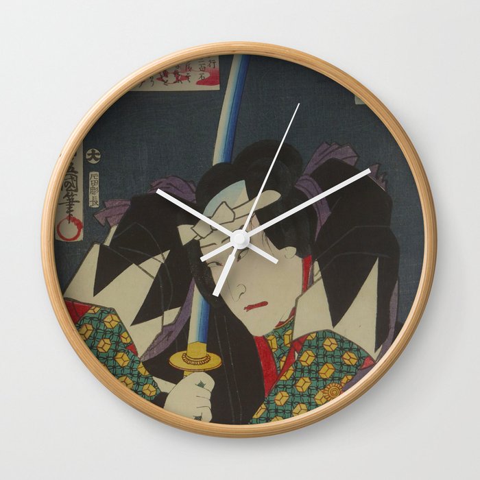 Brave Japanese Warrior Wall Clock
