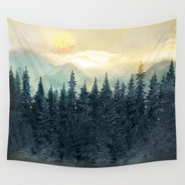 Forest Under the Sunset II Wall Tapestry