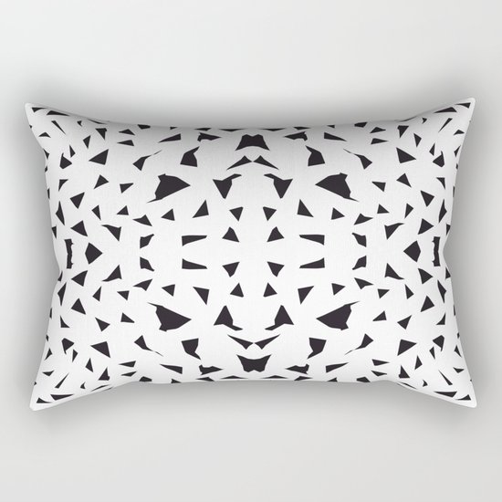 black fragments Rectangular Pillow
