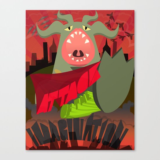 Attack of my Imagination Canvas Print