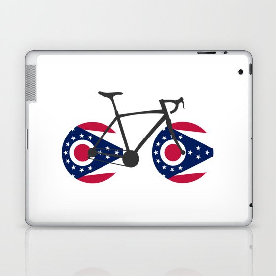 Ohio Flag Cycling Laptop & iPad Skin
