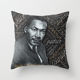 Martin Luther King Throw Pillow