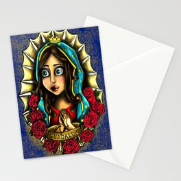 Lady Of Guadalupe (Virgen de Guadalupe) BLUE VERSION Stationery Cards
