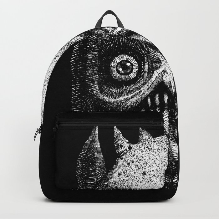 backpack with monster face