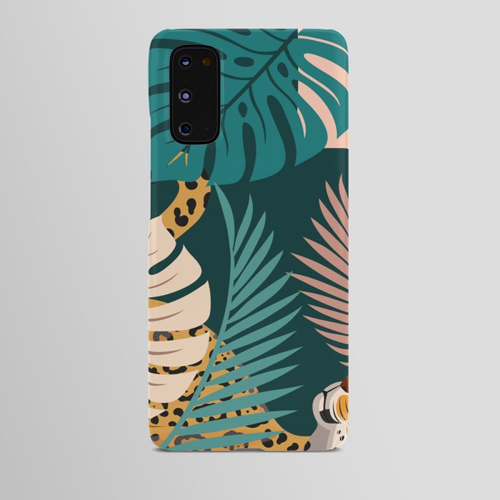 Mid Century nature jungle  Android Case