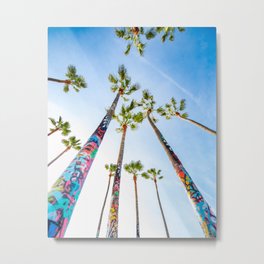 Graffiti palm trees of Venice Beach Metal Print