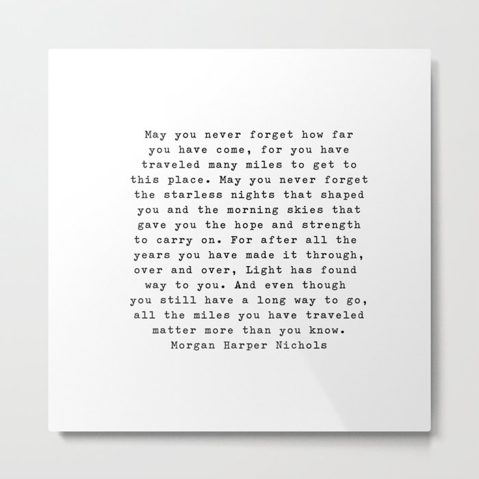 Morgan Harper Nichols | Typewriter Style Quote Metal Print