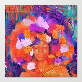 African American Original Abstract Wall Art Print, Afrohair Black, Lives Matter Poster, Afro Melanin Queen Artwork Canvas Print