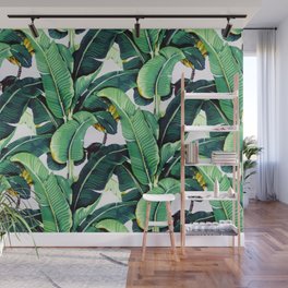 Tropical Banana leaves pattern Wall Mural