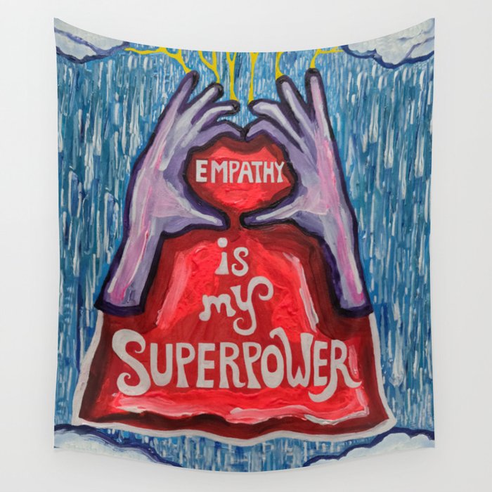 Empathy Superpower Superhero Cape Wall Tapestry