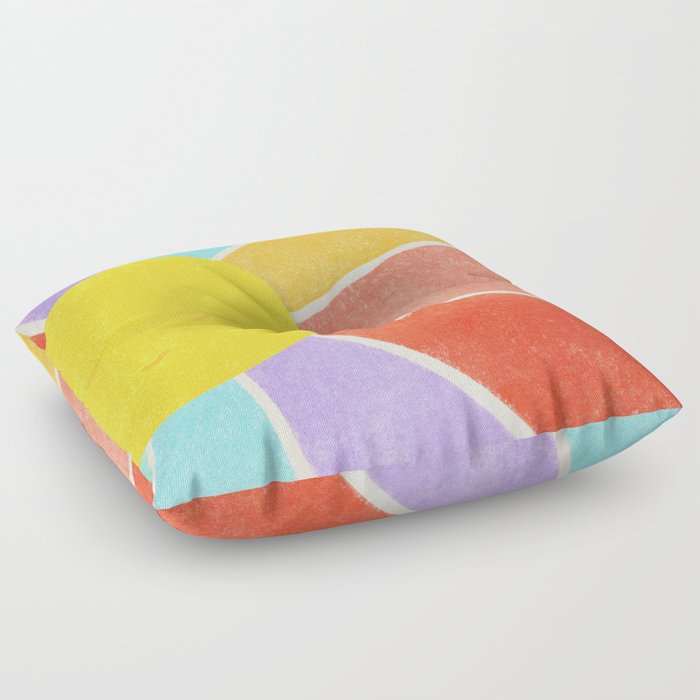 Rainbow Sun Floor Pillow