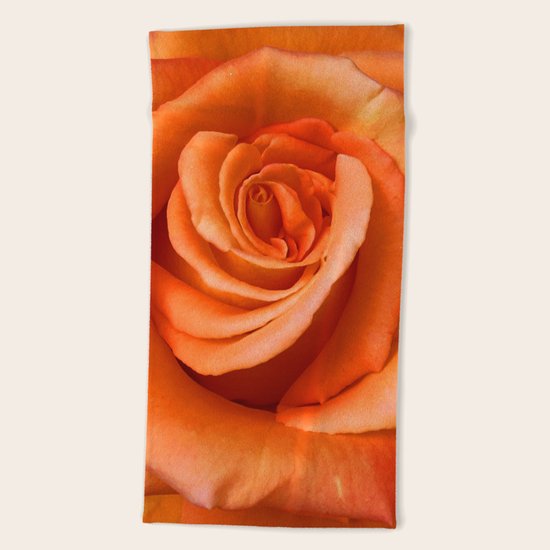 Orange Rose Beach Towel