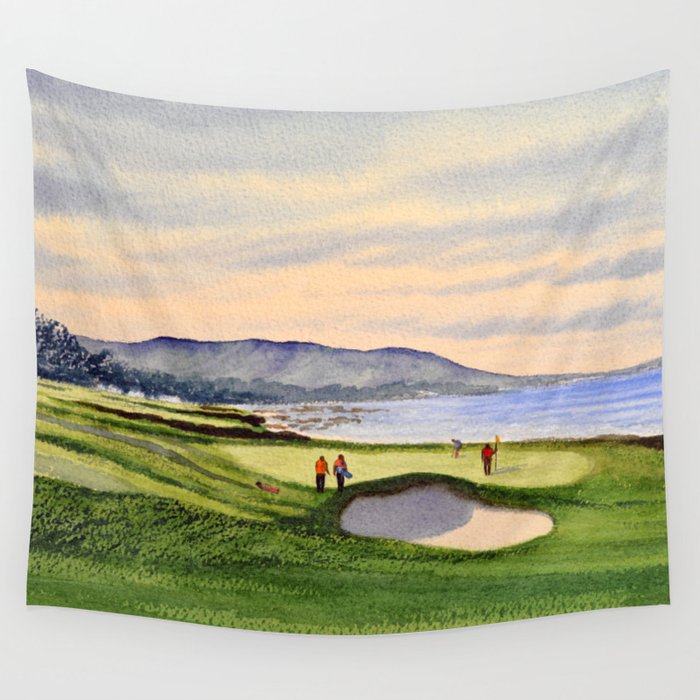 Golf discount course tapestry
