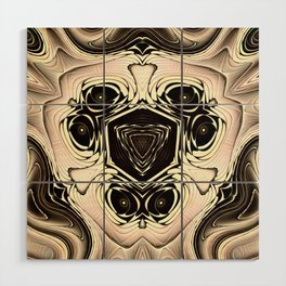 Metallic Cappuccino | Abstract Mandala Design Wood Wall Art