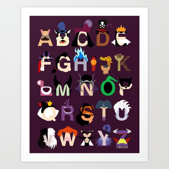 Evil-phabet Art Print