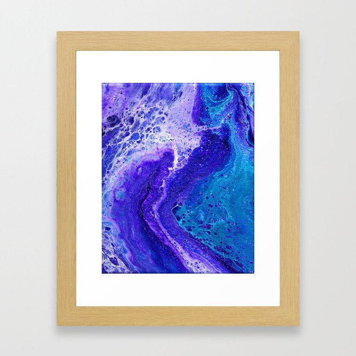 Purple Wave of Seafoam Framed Art Print
