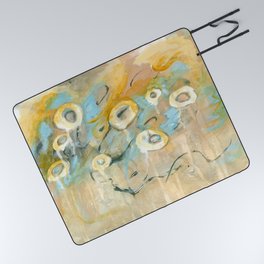 Abstract Expressionist Art Painting, Swept Away Picnic Blanket