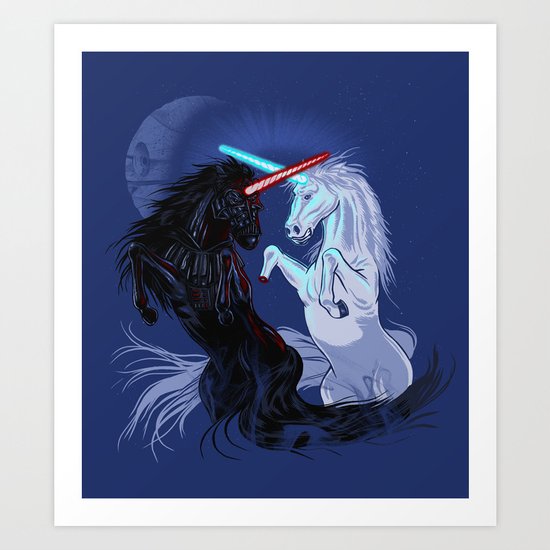 Retold with Unicorns Art Print