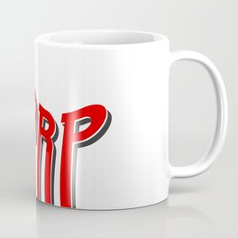 Warp Drop Shadow Typography (Red) Coffee Mug