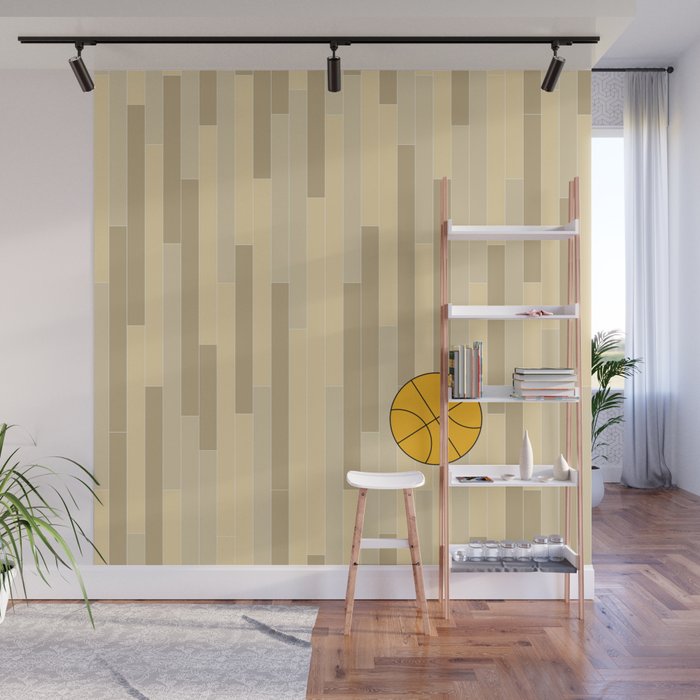 Basketball Court Wall Mural By Designcm Society6