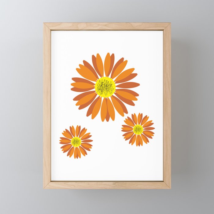 Sun Flowers Art Framed Mini Art Print
