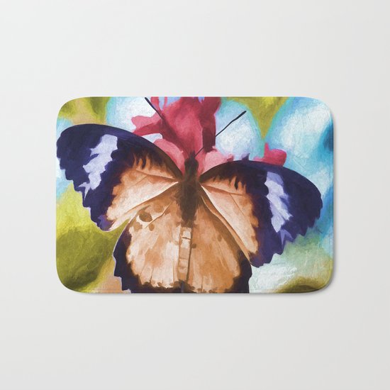 Flying Flower Bath Mat