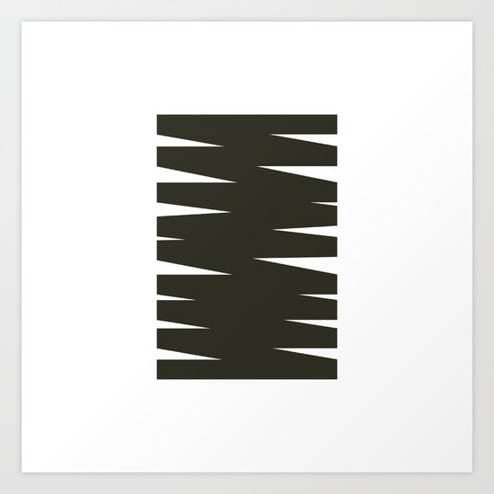 #411 Monument scribble – Geometry Daily Art Print