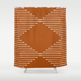 Geo (Rust) Shower Curtain