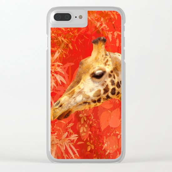 Face to face - beautiful giraffes - love is in the air Clear iPhone Case