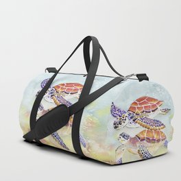 Swimming Together - Sea Turtle Duffle Bag