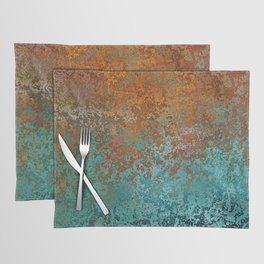 Vintage Copper and Teal Rust Placemat