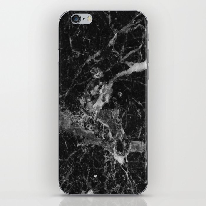 Black and Gray Marble Pattern iPhone Skin
