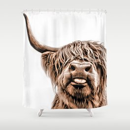 Funny Higland Cattle Shower Curtain