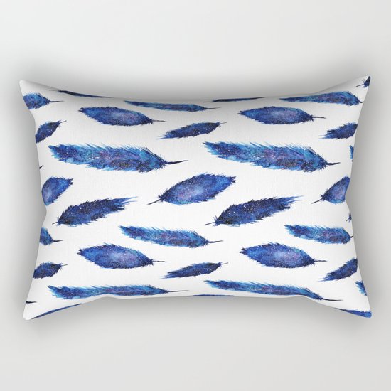 Starry feathers || watercolor Rectangular Pillow