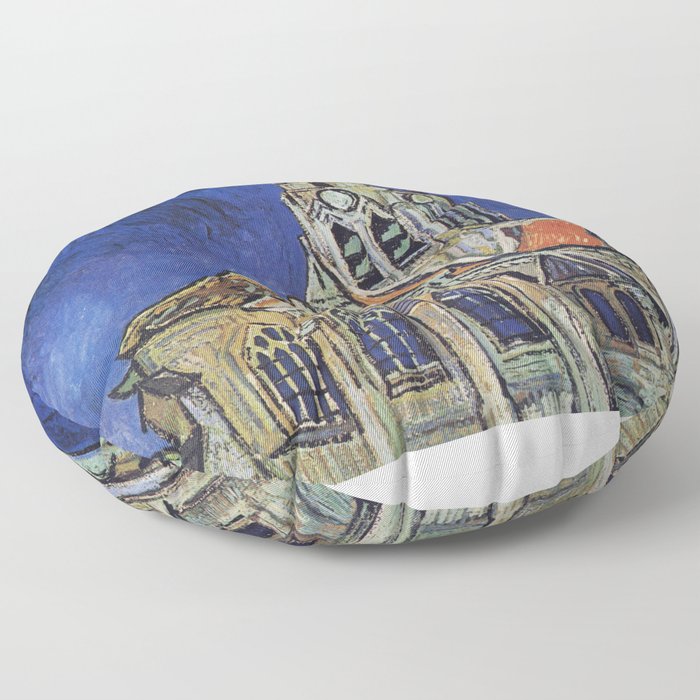 The Church at Auvers by Vincent van Gogh Floor Pillow