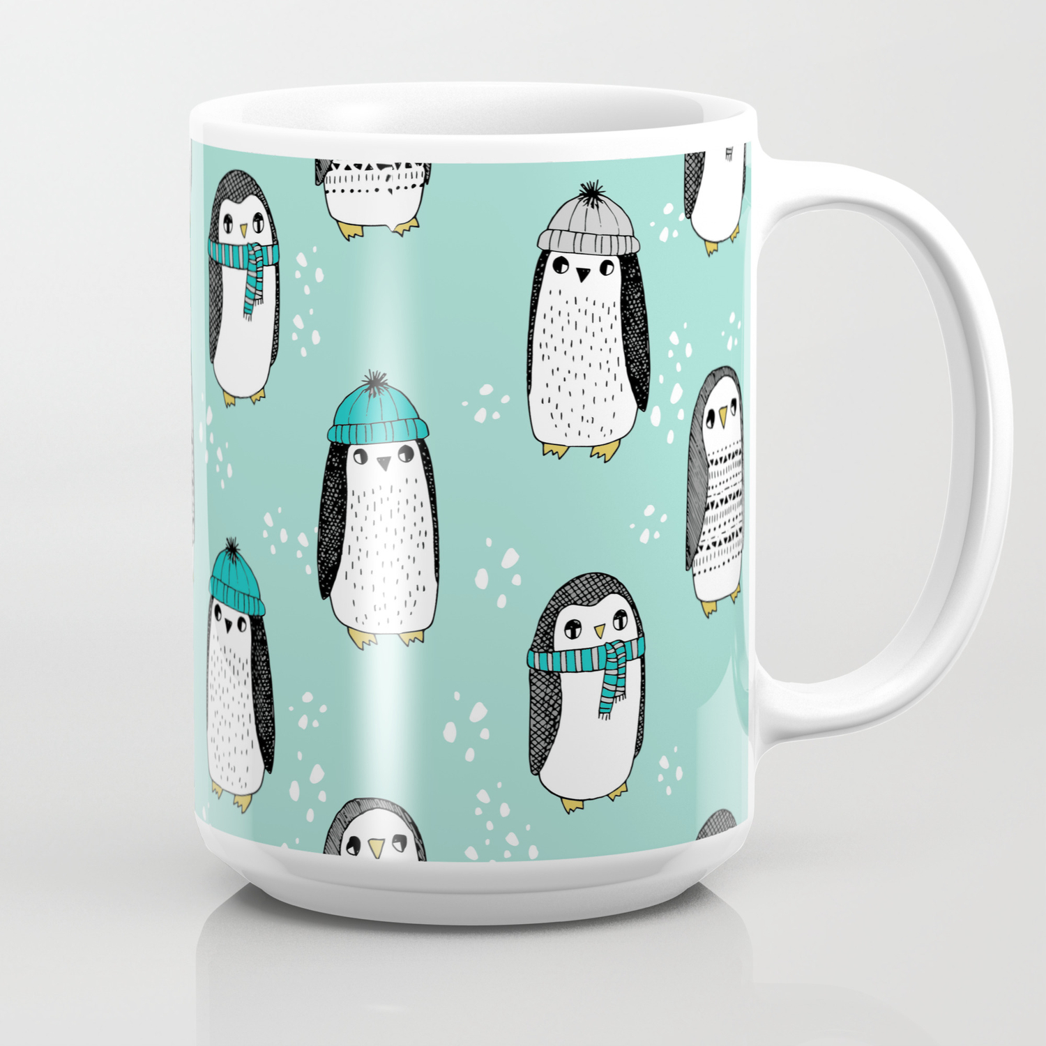 Magical Christmas Penguins Design Mug Boxed