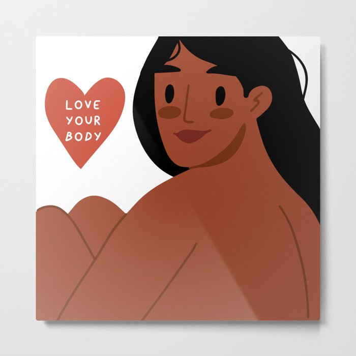 Body positive print Metal Print