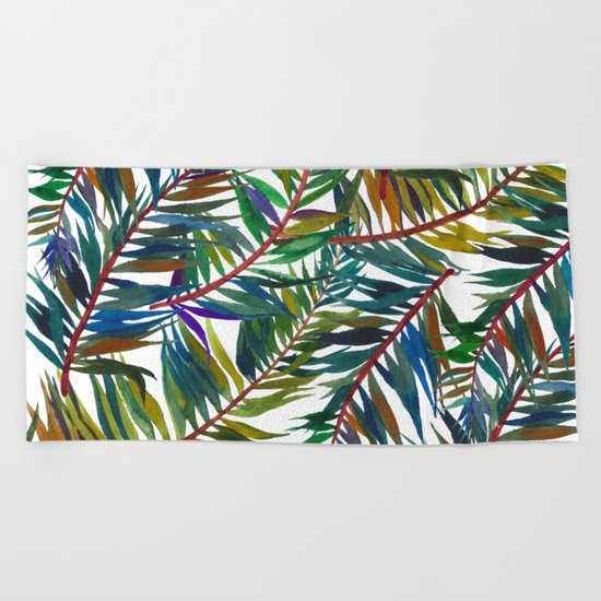 tropical life Beach Towel