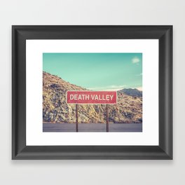 Death Valley Sign Framed Art Print