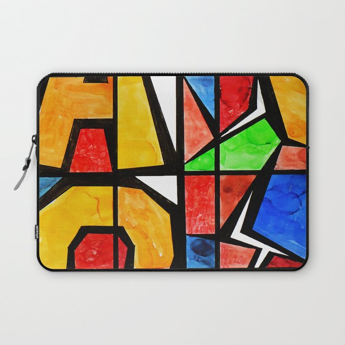 Qubism Alpha Omega Stained Glass Abstract Square Revelation