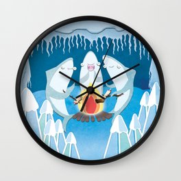 A Shiver of Sharks Wall Clock