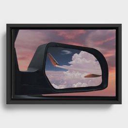 the flying sunset Framed Canvas