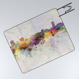 Birmingham AL skyline in watercolor background Picnic Blanket